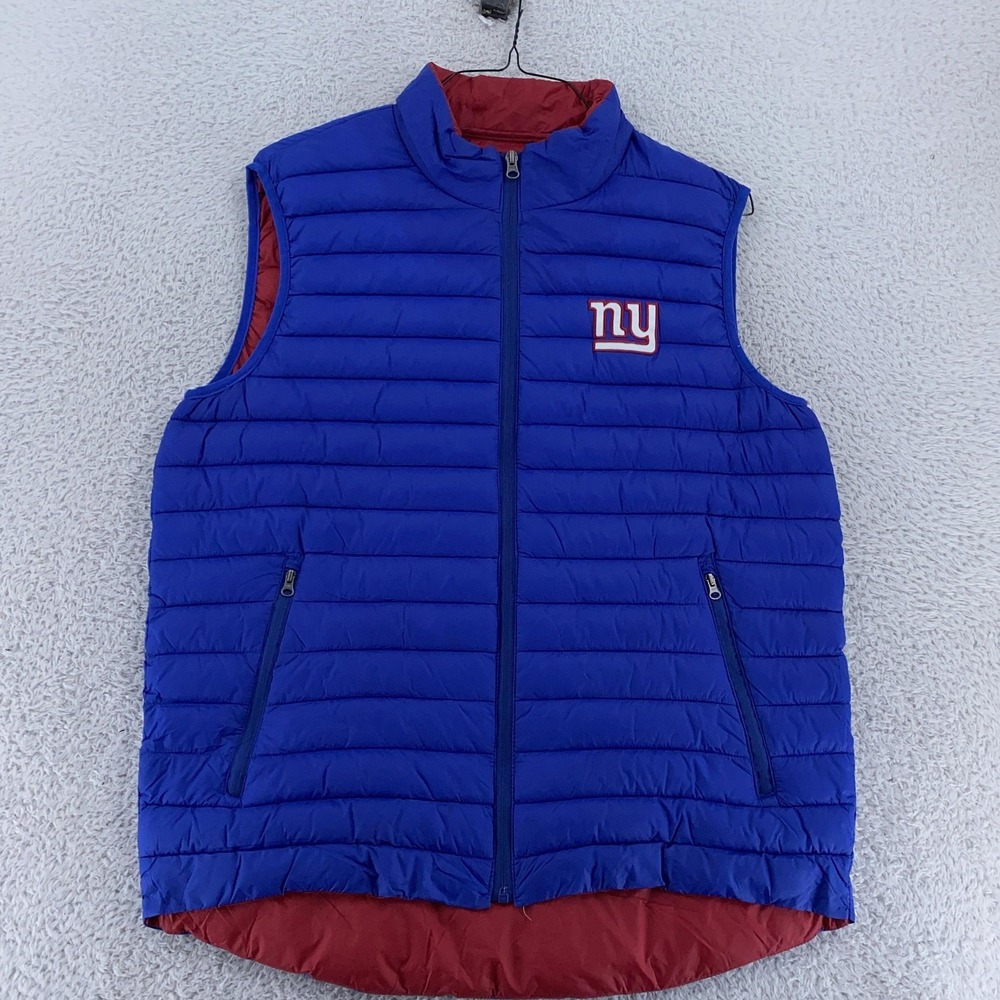 New‎ York Giants Puffer Vest Mens Medium Quilted Insulated NFL Football G-III